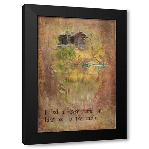 Take Me to the Cabin Black Modern Wood Framed Art Print by Murdock, Ramona