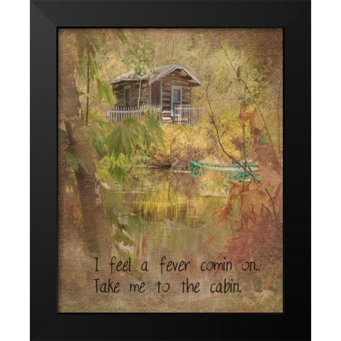 Take Me to the Cabin Mod Black Modern Wood Framed Art Print by Murdock, Ramona
