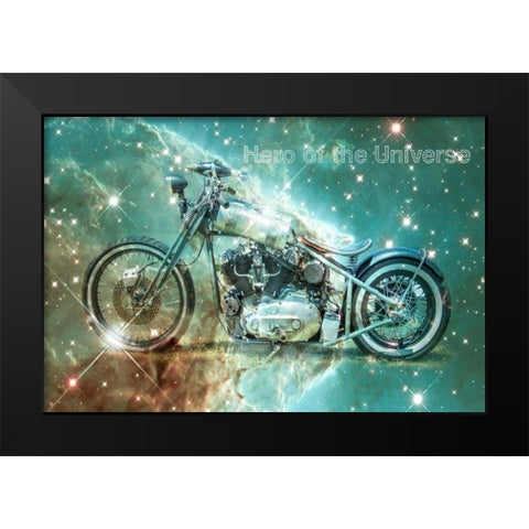Hero of the Universe Black Modern Wood Framed Art Print by Murdock, Ramona