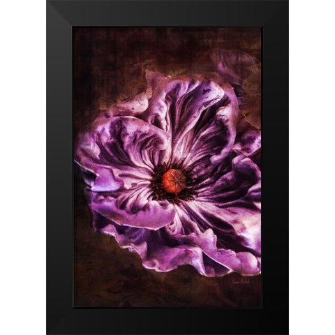 Royal Purple Black Modern Wood Framed Art Print by Murdock, Ramona