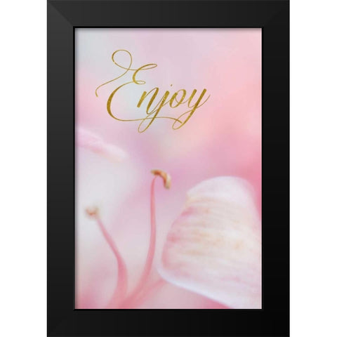 Enjoy Black Modern Wood Framed Art Print by Murdock, Ramona