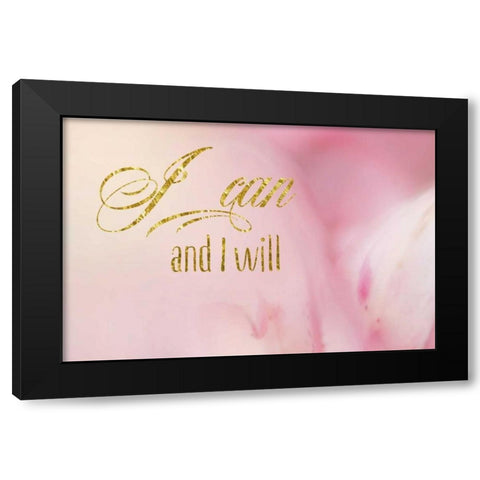 I Can and I Will Black Modern Wood Framed Art Print with Double Matting by Murdock, Ramona
