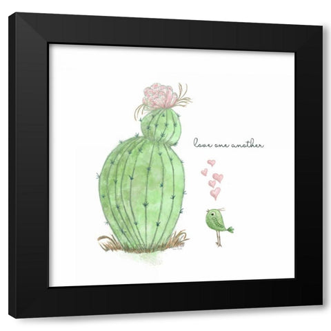 Love One Another Black Modern Wood Framed Art Print by Murdock, Ramona