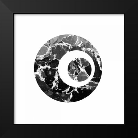 Marbled Black Modern Wood Framed Art Print by Murdock, Ramona