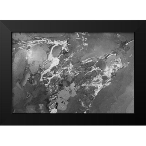 Marble Tones Black Modern Wood Framed Art Print by Murdock, Ramona