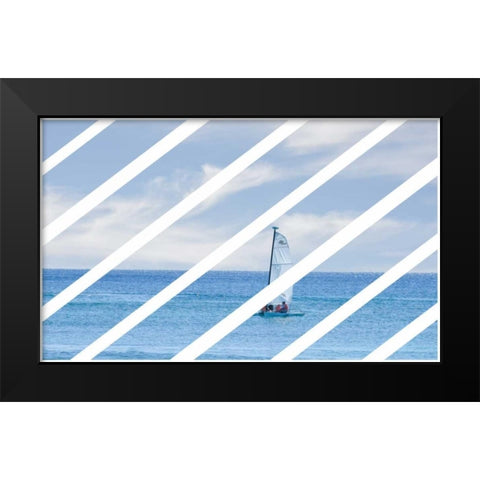 Sweet Sailing Black Modern Wood Framed Art Print by Murdock, Ramona