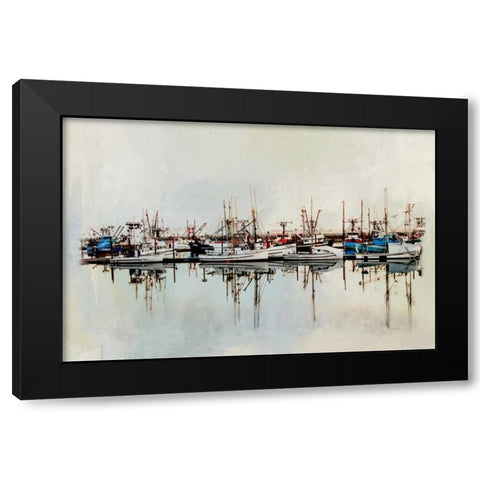 Safe Harbor Black Modern Wood Framed Art Print by Murdock, Ramona