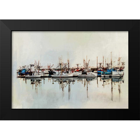 Safe Harbor Black Modern Wood Framed Art Print by Murdock, Ramona