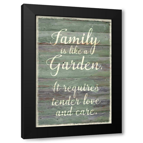 Family Garden Black Modern Wood Framed Art Print by Murdock, Ramona
