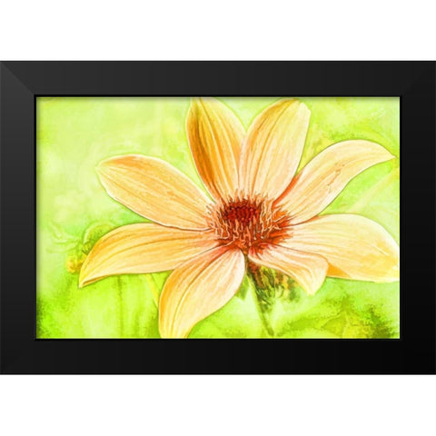 Daisy Sunshine Black Modern Wood Framed Art Print by Murdock, Ramona
