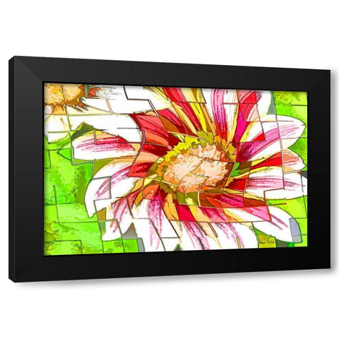 Floral Twist II Black Modern Wood Framed Art Print with Double Matting by Murdock, Ramona