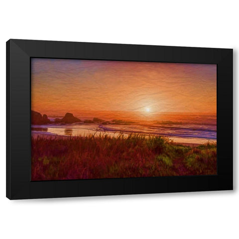Beach Color Black Modern Wood Framed Art Print with Double Matting by Murdock, Ramona