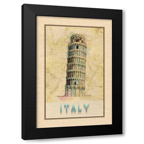 Travel Italy Black Modern Wood Framed Art Print by Murdock, Ramona