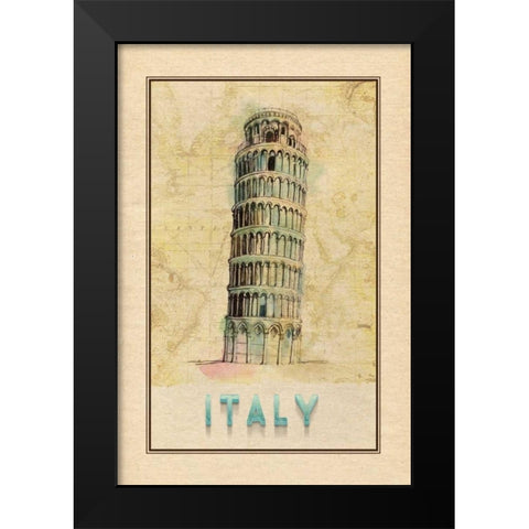 Travel Italy Black Modern Wood Framed Art Print by Murdock, Ramona