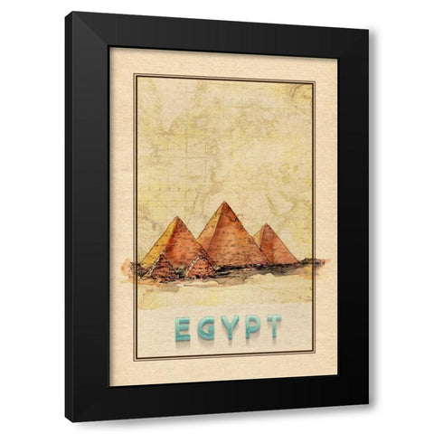 Travel Egypt Black Modern Wood Framed Art Print with Double Matting by Murdock, Ramona