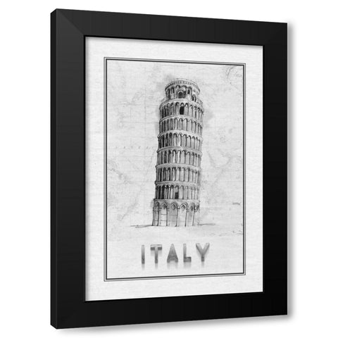 Travel Italy Black Modern Wood Framed Art Print with Double Matting by Murdock, Ramona