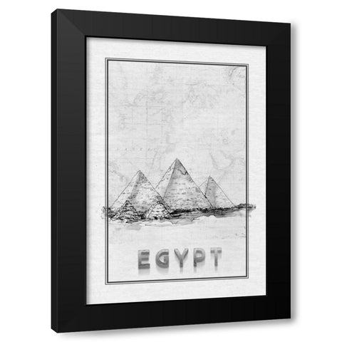 Travel Egypt Black Modern Wood Framed Art Print with Double Matting by Murdock, Ramona