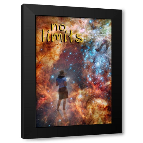 No Limits Black Modern Wood Framed Art Print with Double Matting by Murdock, Ramona