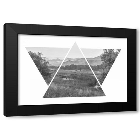Open Spaces Black Modern Wood Framed Art Print with Double Matting by Murdock, Ramona