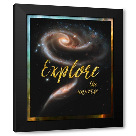 Explore the Universe Black Modern Wood Framed Art Print by Murdock, Ramona