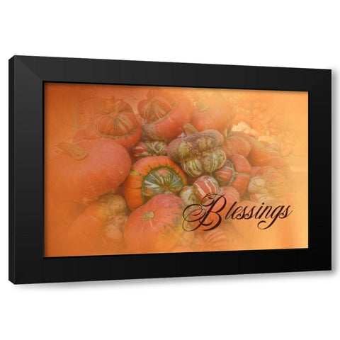 Blessings Black Modern Wood Framed Art Print with Double Matting by Murdock, Ramona