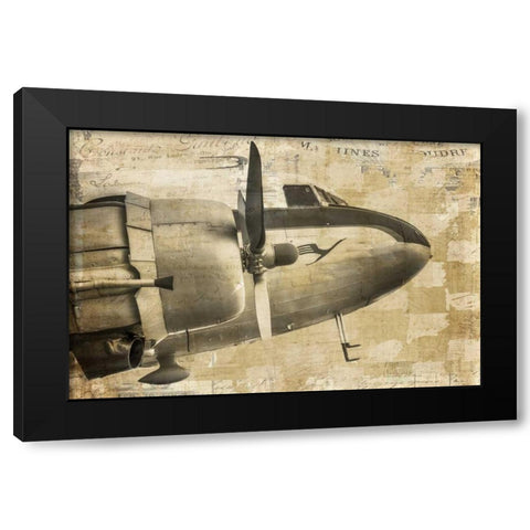 Prop Plane Nose Black Modern Wood Framed Art Print with Double Matting by Murdock, Ramona