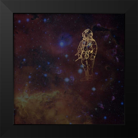 Universe Driver Black Modern Wood Framed Art Print by Murdock, Ramona