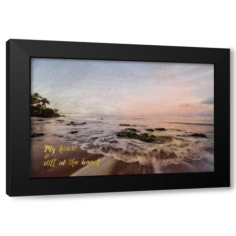 Still at the Beach Black Modern Wood Framed Art Print with Double Matting by Murdock, Ramona