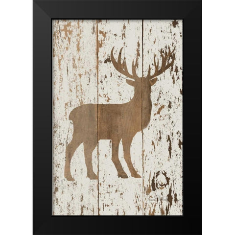 Deer in Reverse Black Modern Wood Framed Art Print by Murdock, Ramona