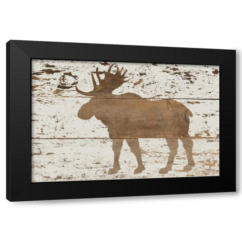 Moose in Reverse Black Modern Wood Framed Art Print by Murdock, Ramona