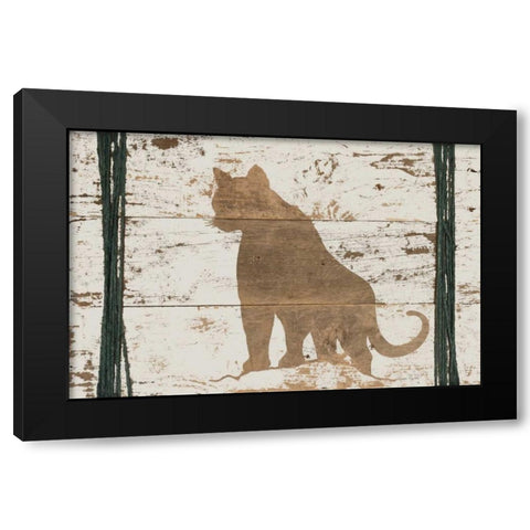 Cougar in Reverse Black Modern Wood Framed Art Print by Murdock, Ramona