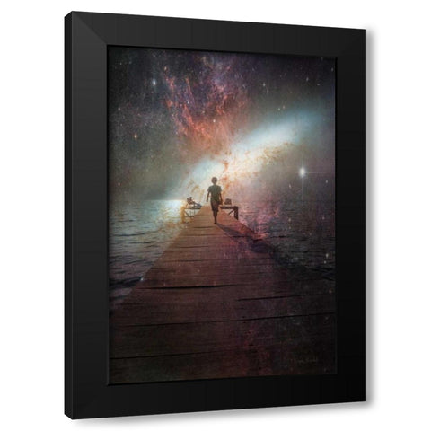 Starry Starry Night Black Modern Wood Framed Art Print by Murdock, Ramona