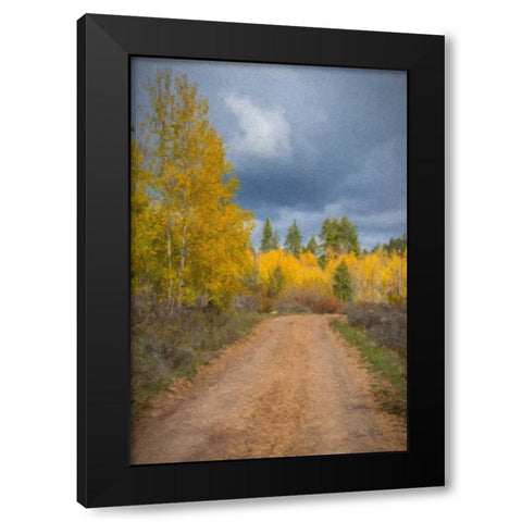 Stormy Road Black Modern Wood Framed Art Print with Double Matting by Murdock, Ramona