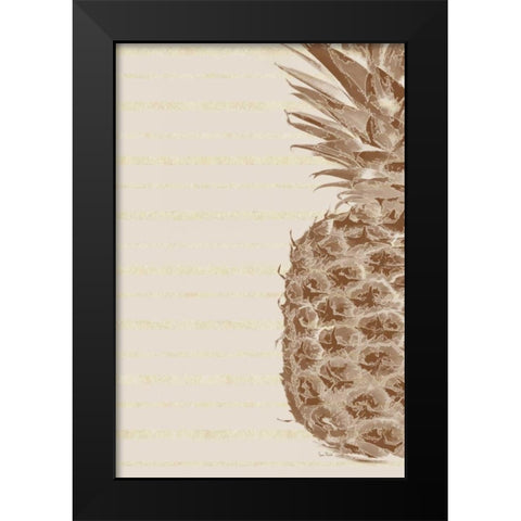 Right Side Pineapple Black Modern Wood Framed Art Print by Murdock, Ramona