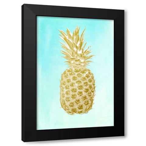 Pineapple Gold Black Modern Wood Framed Art Print with Double Matting by Murdock, Ramona