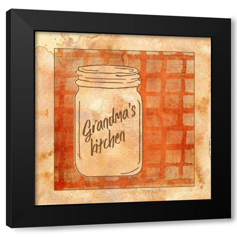 Grandmas Kitchen Black Modern Wood Framed Art Print with Double Matting by Murdock, Ramona