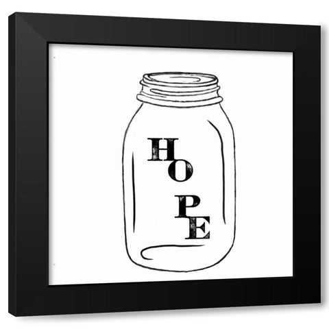 Hope Black Modern Wood Framed Art Print with Double Matting by Murdock, Ramona