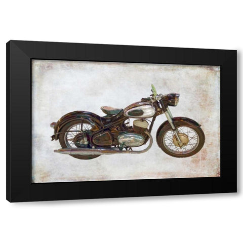 Ardie Motorcycle Black Modern Wood Framed Art Print with Double Matting by Murdock, Ramona