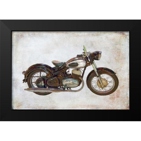 Ardie Motorcycle Black Modern Wood Framed Art Print by Murdock, Ramona