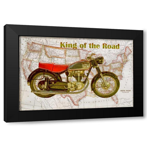 King of the Road Black Modern Wood Framed Art Print with Double Matting by Murdock, Ramona