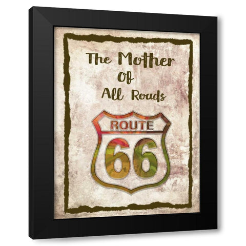 The Mother of All Roads Black Modern Wood Framed Art Print with Double Matting by Murdock, Ramona