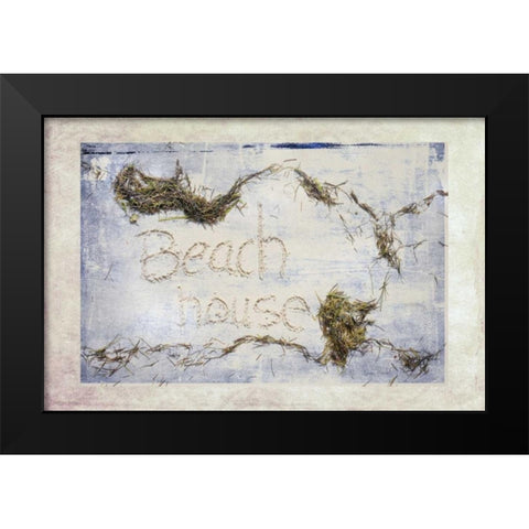 Beach House Black Modern Wood Framed Art Print by Murdock, Ramona