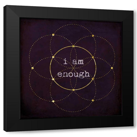 I Am Enough II Black Modern Wood Framed Art Print by Murdock, Ramona