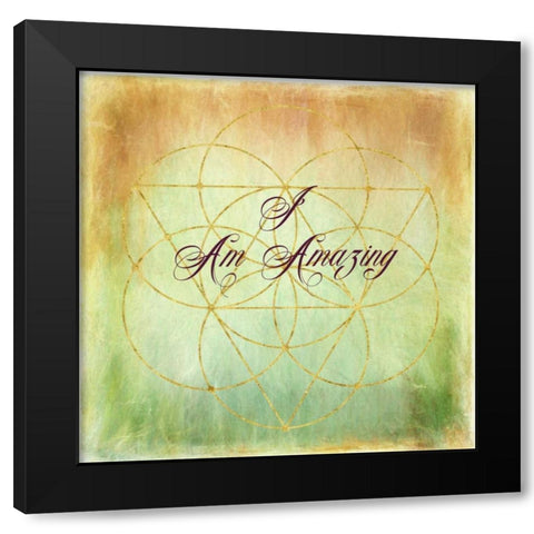 I Am Amazing Black Modern Wood Framed Art Print with Double Matting by Murdock, Ramona