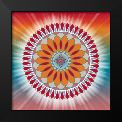 Mandala Black Modern Wood Framed Art Print by Murdock, Ramona