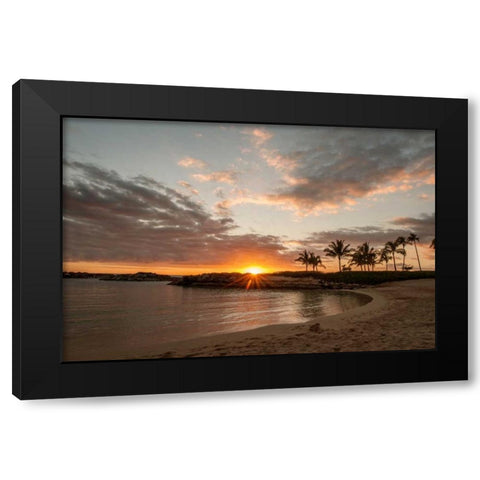 Sunset Cove Black Modern Wood Framed Art Print by Murdock, Ramona