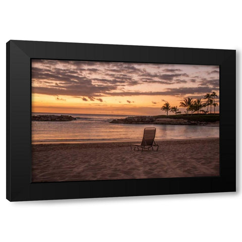 Sunset on The Beach Black Modern Wood Framed Art Print by Murdock, Ramona