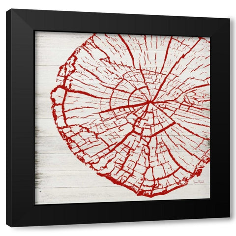 Tree Rings II Black Modern Wood Framed Art Print with Double Matting by Murdock, Ramona