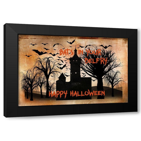 Bats in your Belfry Black Modern Wood Framed Art Print with Double Matting by Murdock, Ramona