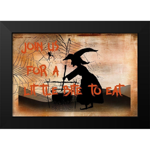 Join Us for a Bit to Eat Black Modern Wood Framed Art Print by Murdock, Ramona
